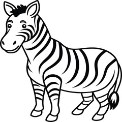 Zebra coloring pages. Zebra Animal outline. Animal line art