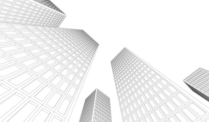 Fototapeta premium city skyscrapers