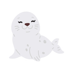 Vector illustration cute doodle seal for digital stamp,greeting card,sticker,icon,design