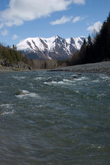 Alaskan mountains and glacial river