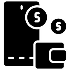 mobile wallet solid icon