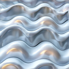 Obraz premium Seamless abstract pattern of blue waves. 3d illustration.