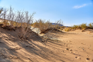 Singing dune in Altyn Emel National Park, Kazakhstan