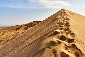 Singing dune in Altyn Emel National Park, Kazakhstan