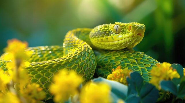 Lovely European viper spotted during the spring season