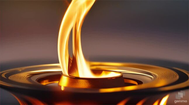 burning Olympic flame