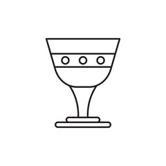 Chalice icon design, isolated on white background, vector illustration