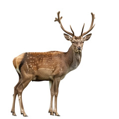 deer isolated on white transparent background..