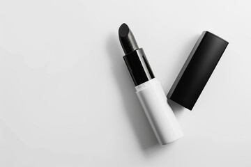 Sophisticated Black and White Lipstick Design for Modern Beauty Brands