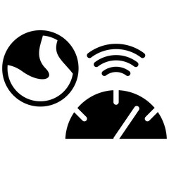 internet speed test solid icon