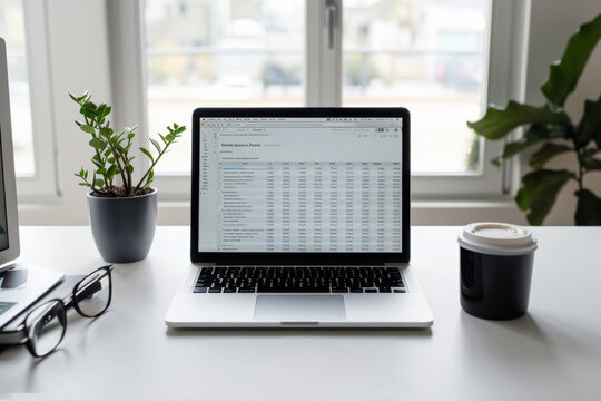 Streamlined Budgeting System Featuring Essential Expense Categories on Modern Laptop