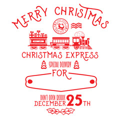 Christmas Santa Sack SVG, Christmas Express SVG, Santa Bag SVG, North Pole svg, Farmhouse Christmas Bag svg, Christmas Gift Bag svg