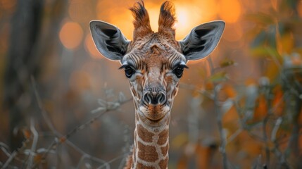 Angolan Giraffe , animal, animal portrait, Moremi Wildlife Reserve, Ngamiland, Africa