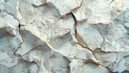 White rock texture, closeup of rocks with cracks. Created with Ai
