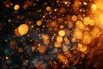 This eye-catching image features a shimmering bokeh effect with orange circles of light against a dark contrasting background
