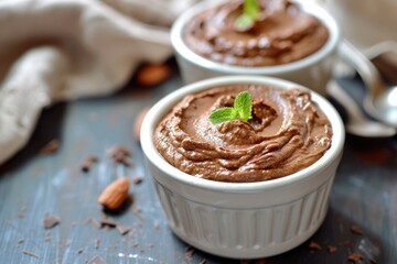 Bowl of Decadence: Indulgent Chocolate Hummus that Fits Your Diet. Perfect for Breakfast, Meal