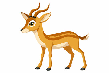 gazelle deer cartoon vector illustration