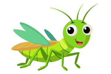 grasshopper cartoon vector illustration