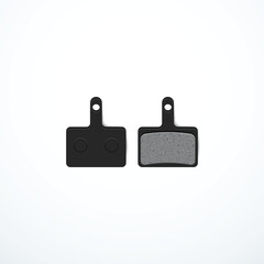 Bicycle bike brake pads icon set. Vector illustration
