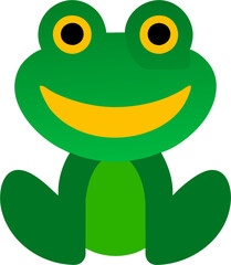 Cute Frog Multi Color Icon, Colorful Illustration