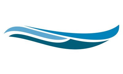 blue water wave logo design