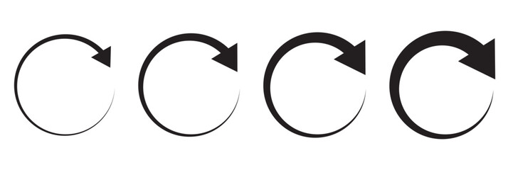 Circle arrow icon. Refresh and reload icon. Round arrows, repeat,  refresh icon vector. 