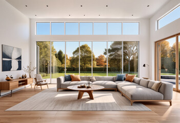 Interior Ideas - A living room in natural neutral tones 