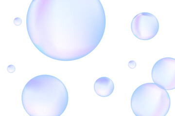 Abstract modern realistic gradient bubbles for wallpaper design. 3D gradient background. Drawing style. Trendy vector style.