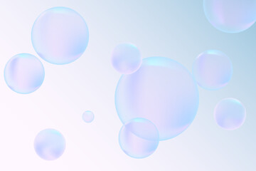 Modern realistic water bubbles, great design for any purposes. Vector illustration background. Abstract background. Banner, flyer. Creative design. Vector template.