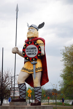 The Alexandria Viking, the Minnesota town claims to be the birthplace of America as the controversial Kennsington Rune, pre-dating Columbus's voyage, was discovered here