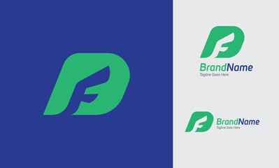 Two letter alphabet logo using letter D and F