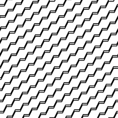 Diagonal zigzag lines background. Jagged stripes motif. Triangular waves ornament. Curves image. Linear backdrop. Digital paper, textile print, web design. Seamless pattern.