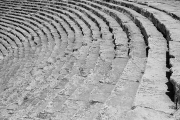Ancient theater in Pamukkale, Hierapolis in Pamukkale, Denizli City, Turkey.