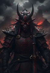 Evil knight ready for a battle..