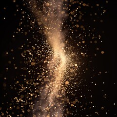 Fototapeta na wymiar Closeup shot of beautiful sparkler burning and emitting bright sparks on black background. High quality AI generated image