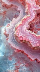 Close Up of Pink and White Marble