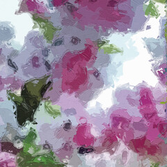 Oil paintings and various flowers, cats, dogs, lotus leaves, plum blossoms, birds, and ponds are beautiful