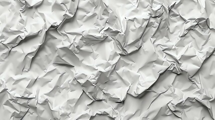 White crumpled paper texture. Creased paper background.