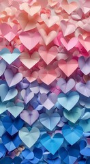 Hearts Bunched on Wall