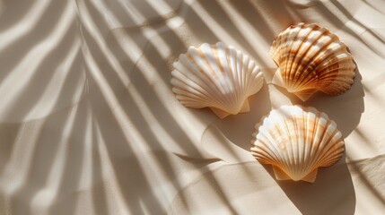 Two Seashells Resting on White Surface