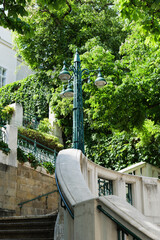 Art Deco Strudlhofstiege Staircase in Vienna Austria in Spring