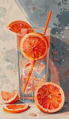 Glass Filled With Orange Slices