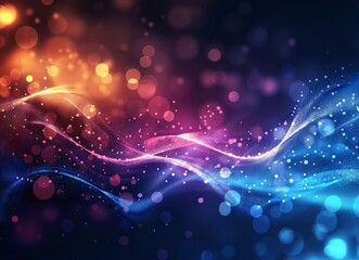 Fototapeta premium A colorful abstract background with lights and swirls.