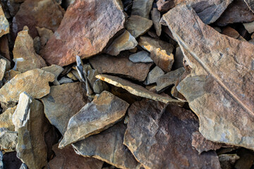 background of stones and minerals, mining origin.