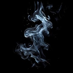 Dynamic Motion Background Abstract Liquid Smoke in Black Ink, Smoke on black background