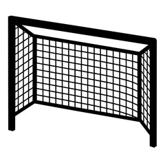 Football goal post silhouette outline, vector silhouette, black color silhouette (3)