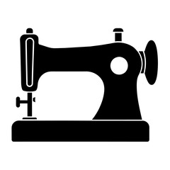 Sewing machine silhouette, vector silhouette, black color silhouette (2)