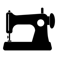 Sewing machine silhouette, vector silhouette, black color silhouette (7)