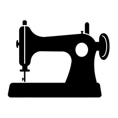 Sewing machine silhouette, vector silhouette, black color silhouette (6)