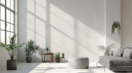 modern living room with a window